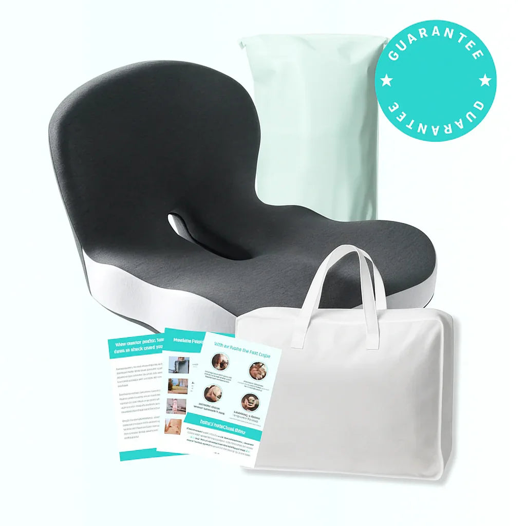 Memory Foam Seat Cushion – Coccyx & Sciatica Pain Relief – Sleep Oasis