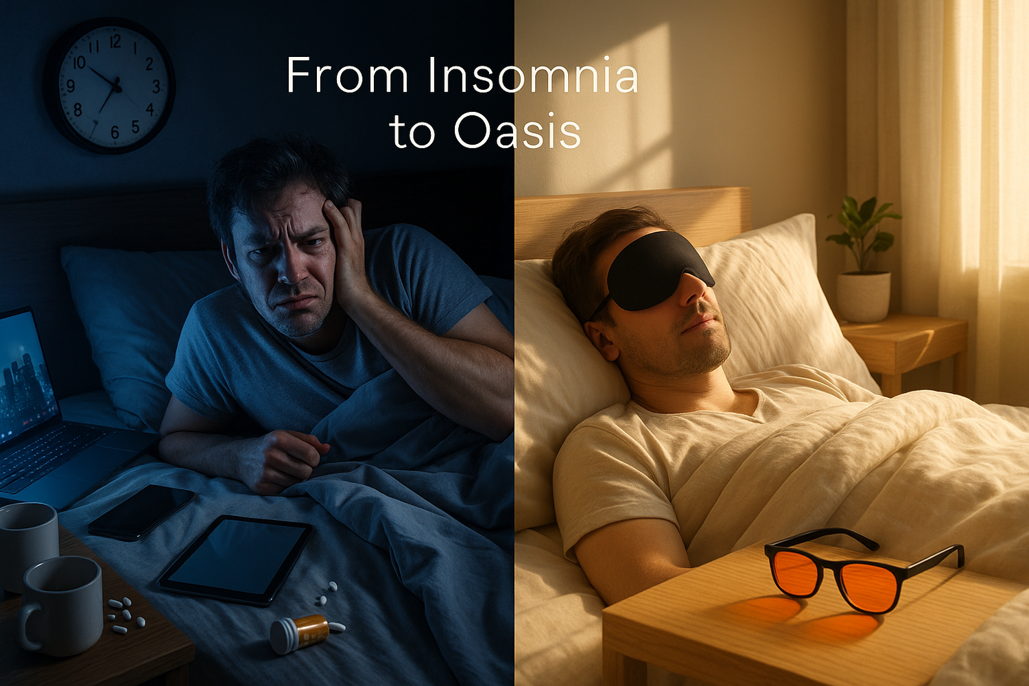 please position the blue light blocker on the right side of the person who is wearing the sleep mask so it makes more visible