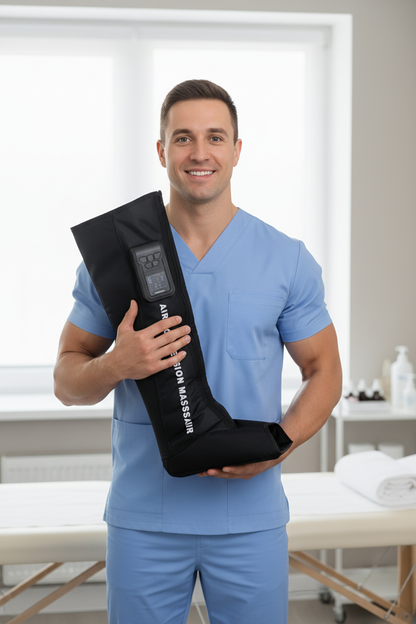 Athletic male physiotherapist endorsing Dream Restore Pro