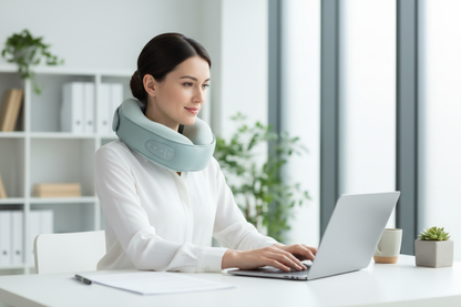 DreamElite lifestyle - woman working at office desk