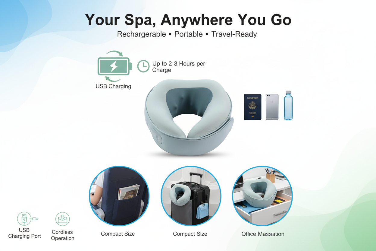 DreamElite Portability and Battery Infographic with actual product