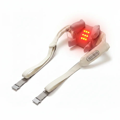 DreamPulse Neck and Shoulder massager with heat therapy and adjustable straps for muscle relief