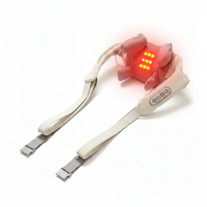 DreamPulse Neck and Shoulder massager with heat therapy and adjustable straps for muscle relief