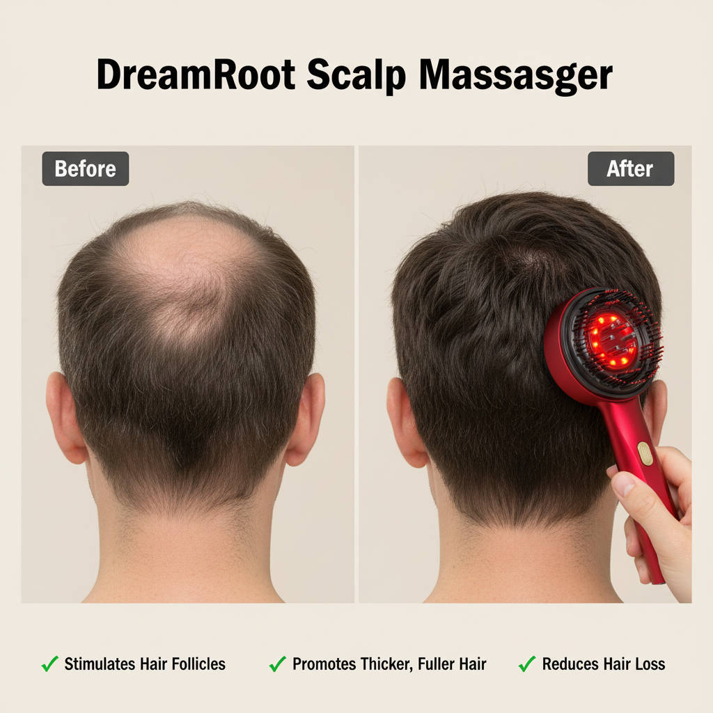DreamRoot Scalp Massager Before & After