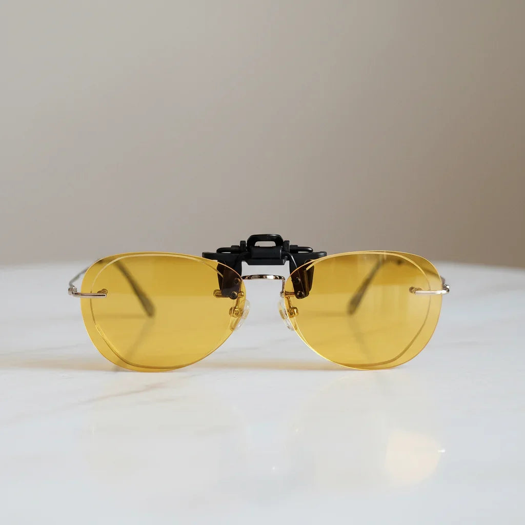 Enhanced blue light glasses clip-on