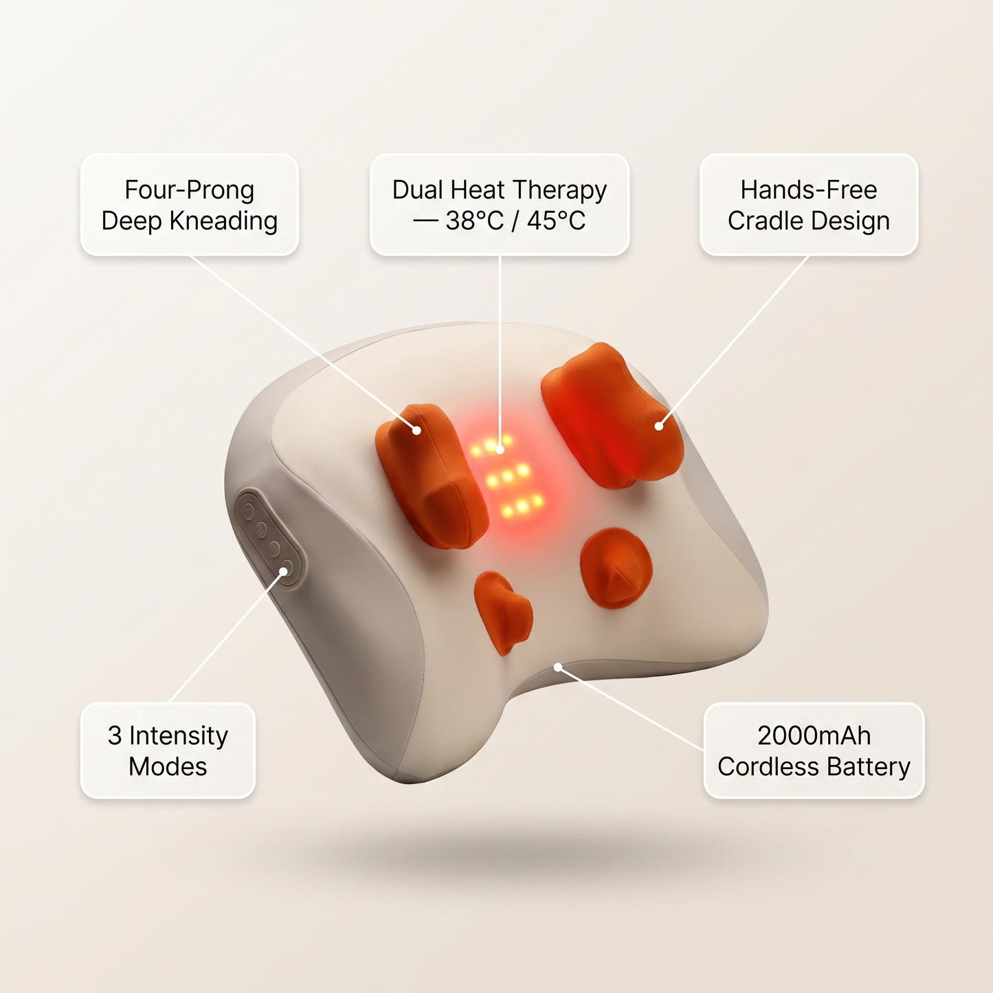 DreamRelief Neck Massager (Standard White Orange) - Benefits and Highlights