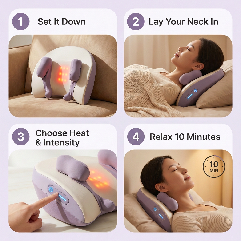 DreamRelief Upgraded Neck Massager - How to Use