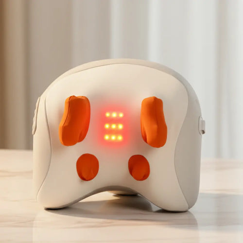 Orange DreamRelief Neck Massager with Red Light Nodes 