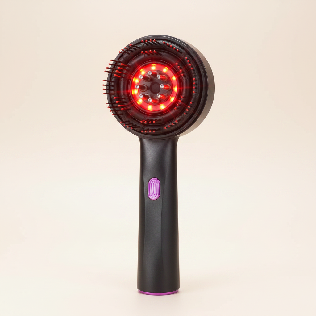 Scalp Massager — Warm Off-White Background