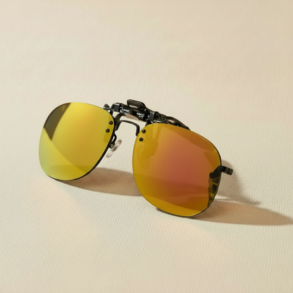 Yellow Lensed Clip On Blue light glasses_Block 75% Blue Light_Sleep Oasis